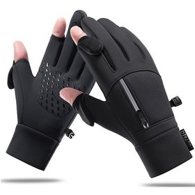 Resim Mufunye Kış Kadife Rüzgar Geçirmez Ve Su Geçirmez Motosiklet/bisiklet Dokunmatik Ekranlı Sıcak Eldiven Hm9049c-cxc241115 