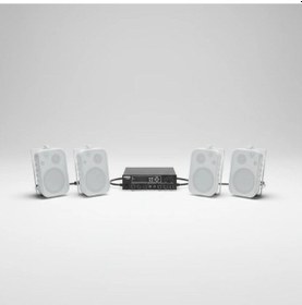 Resim Luxury, 4 Hoparlör 1 Anfi, Duvar Tip Masaj Salonu Ses Sistemi ,spa, Mağaza, Restorant ,kafe , Okul Anons Ve Ses Sistemi 