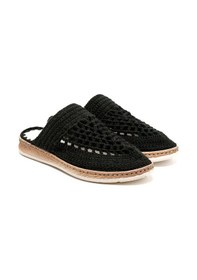Resim Terlik Kadın Bbs Jmy John May Knitwear Slippers Black Siyah 