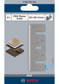 Resim Bosch 2'li Planya Bıçağı 82x29x3 Mm 2608635905 