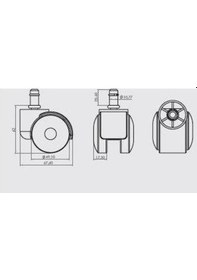 Resim Gürçay Koltuk Tekeri Kalın Pimli Geçme (541040124) 