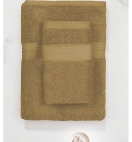 Resim 2 Parça Battal Lüks Premium Banyo Spa Havlu Takımı 90x170 Cm Kahve Çok Renkli 