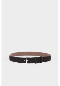 Resim Defacto Erkek Dikdörtgen Toka Suni Deri Jean Kemeri G8204axnsbk27 Siyah-bk27 