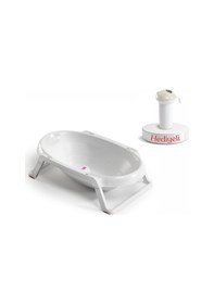 Resim Okbaby Onda Slim Katlanır Bebek Küveti K.Beyaz + Splash Bebek Duşu 
