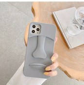 Resim Turcoshop11 Avrupa Amerikan Tarzı Retro Karton Sanat Taş Heykel İphone 12 Pro Max Kılıf Gri 3b Tasarım Koruma 