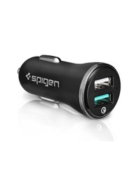 Resim Spigen Essential F27QC Siyah USB Çıkışlı Hızlı 12W Araç Şarjı - 000CG20643 