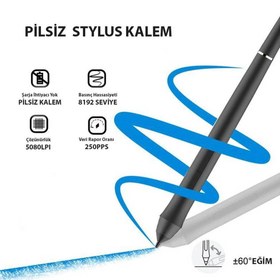 Resim Veikk VK640 ve VK1200 Grafik Tabletler Için 8192L Pilsiz Kalem-P05 