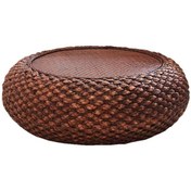 Resim Suntek Ofis Bahçesi Için Dokuma Hasır Yastık Tatami Yer Puf Kahve Rengi 