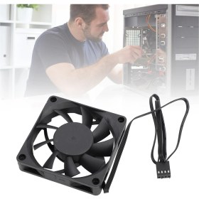 Resim Vkemall 70mm Bilgisayar Kasası Fanı - Pwm Akıllı Sıcaklık Kontrolü, 2500rpm Hız, 21.15cfm Hava Akışı, Çift Topaklı Rulman, 26.7dba Sessiz Çalışma 