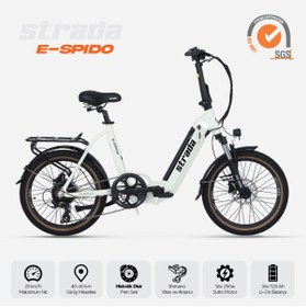 Resim Stradacycles E-Spido Hidrolik Disk 20 Jant Katlanabilir Elektrikli Bisiklet 