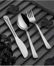 Resim Sade 89 Parça Kaşık Çatal Bıçak Servis Takımı Beyaz 