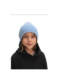 Resim Luess Fitilli Kışlık Unisex Çocuk Bere Açık Mavi 
