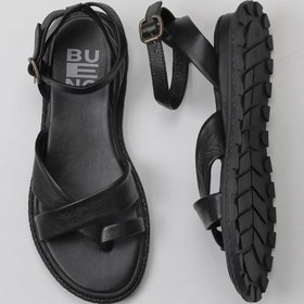 Resim Bueno Shoes Siyah Deri Kadın Parmak Arası Sandalet 01wy5407 