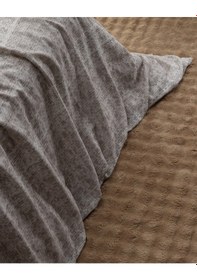 Resim Petrus King Size %100 Pamuk Madame Coco Crep Baskılı Nevresim Takımı - Bej 8684427178768 Ekru 