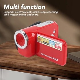 Resim Dijital Video Kamera, 2 inç Renkli ekranlı 1080p 16MP Vlogging Kamera, 16x Zoom Anti Sarma DV kamerası Seyahat, Düğün, Okul Etkinlikleri Için Kayıt Fonksiyonu (kırmızı) 