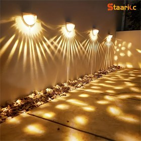 Resim 6/4/2 adet Güneş Çit Lambası Güneş Deck Lambası Güneş Duvar Lambası, Mükemmel Açık Alan Çit Aydınlatması, Çit Deck Patio Avlu Garaj Adımlarının Arka Planı için Uygun 