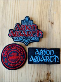 Resim Genel Markalar Amon Amarth Müzik grubu Logo Yama Patch Arma Nakış (9X9 CM) Dikilebilir 