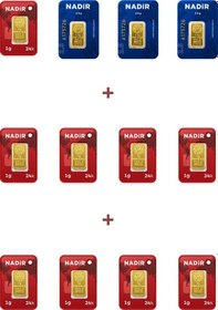 Resim Nadir Gold 24 Ayar 16,5 Gram Külçe Altın 3 Adet 2,5 Gram Külçe Altın + 9 Adet 1 Gram Külçe Altın 