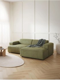 Resim S Home Design Concept Molly Mini 2 Modül Kanepe Köşe Koltuk, Sağ Köşe, Fitilli Yağ Yeşili 210x145 cm 