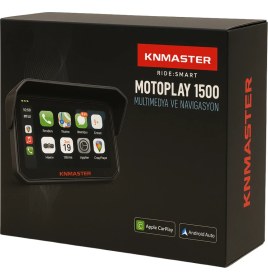 Resim KNMASTER MOTOPLAY 1500 6.25” Ekranlı Kablosuz Motosiklet Multimedya Sistemi 2 GB RAM 512 MB Kapasite 