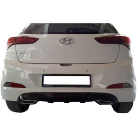 Resim Drs Tuning Hyundai I20 Uyumlu (2014-2018) Egzoz Görünümlü Arka Tampon Eki - Difüzör (PLASTİK) 