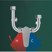 Resim Willowhaven 1 Adet U Şeklinde Pirinç Duş Sistemi Hassas Sıcaklık Kontrollü Yanık Önleyici 