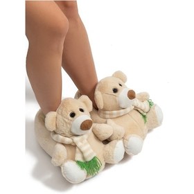 Resim Kutup Kadın Hayvanlı Panduf Bej 36/41 Bej 