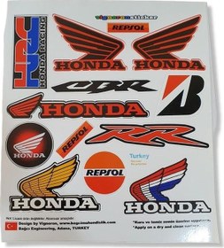 Resim Honda Uyumlu Sticker Seti 13 Parça Şeffaf Su Geçirmez Honda Etiket 
