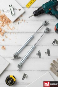 Resim İMT AKSESUAR (2 Adet)Dolap Amortisörü Gazlı Piston Kapak Hidroliği 100N - Mobilya Makasları - 