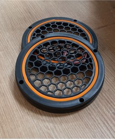 Resim 16cm Turuncu Neon Işıklı Hoparlör ve Midrange Kapağı 1takım (2adet) Vidalanabilir 