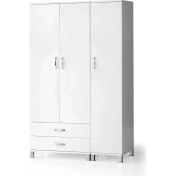 Resim Erezoğulları Mobilya 3 Kapılı 2 Çekmeceli Gardrop Elbise Dolabı 120X46X189CM 