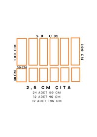 Resim Asil Tasarım Boyanabilir Çıta Hazır Kesim Anka154 