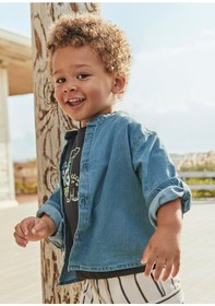 Resim Mayoral Erkek Bebek Uzun Kol Denim Gömlek Lacivert Lacivert 