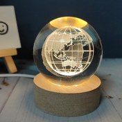 Resim Dünya Tasarımlı Dekoratif Işıklı Cam Küre 