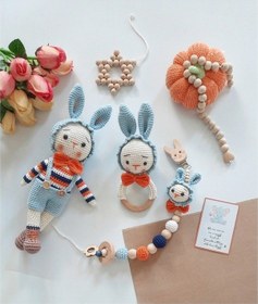 Resim Amigurumi Tavşan Set 3 Parça 