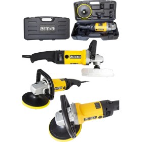 Resim Steiner 2800 Watt Profesyonel 6 Kademe Devir Ayarlı Metal Dişli Şanzıman Pasta Cila Polisaj Makinesi Sarı 