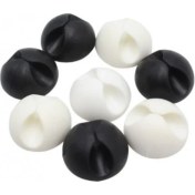 Resim Siyah Beyaz Kablo Sabitleme Klipsi 10'lu 