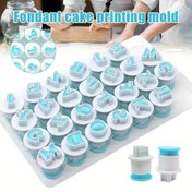 Resim 10/26 Parça Plastik Alfabe Sayı Kurabiye Kesici Seti, Kek, Cupcake, Fondan Süsleme, Yeniden Kullanılabilir, Kolay Kullanılan Fırın Aletleri, Başlangıç ve Profesyoneller için Çok Yönlü Mutfak Aksesuarları ile 