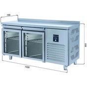 Resim Galleyz Tezgah Tip Buzdolabı - 2 Cam Kapılı - 150x70x85 Cm 