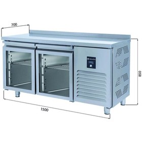 Resim Galleyz Tezgah Tip Buzdolabı - 2 Cam Kapılı - 150x70x85 Cm 