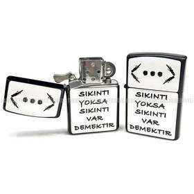 Resim Çukur Sıkıntı Yoksa Sıkıntı Var Demektir Siyah Benzinli Çakmak 