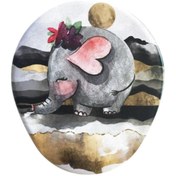 Resim An Elephant Bee Bilek Destekli Mouse Pad - Fil Altın 