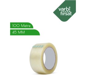 Resim VarBiFırsat Şeffaf Koli Bandı 45 mm x 100 Metre Bant 