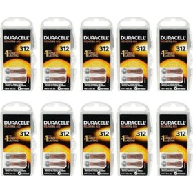 Resim Duracell 312 Numara 10 Paket Kulaklık İşitme Cihazı Pili 