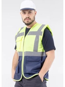 Resim Sarı-lacivert Mühendis Yeleği 