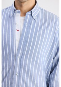 Resim D'S Damat Ds Damat Comfort Lacivert Çizgili Gömlek 6hc02hd10304m Çok Renkli 