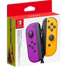 Resim Switch Joy-Con Controller Pair (Neon Purple/Neon Orange) 