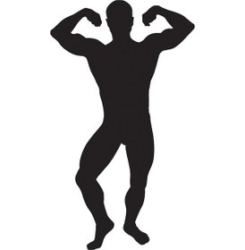 Resim Body Gym Folyo Sticker Derstv1097 60cm Uzunluk Siyah 