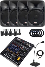 Resim Lastvoice Hall Paket-4 Ses Sistemi Mixer Hoparlör Paketi (kapalı Alan Toplantıları Için) 