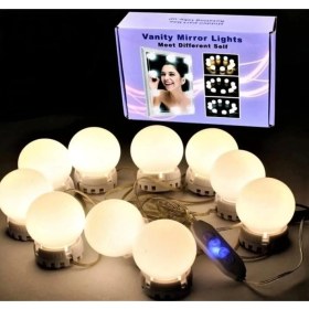 Resim 10 Lu Makyaj Masası Banyo Aynası Aydınlatma Hollywood Tarzı LED Lamba 